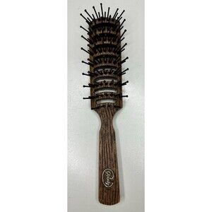 Vintage GOODY Faux Wood Grain 8" Detangle Vented Blow Dry Hair Brush Made In USA